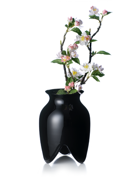 UTZON VASE SORT 22 CM